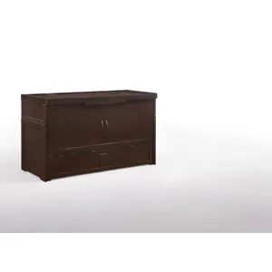 Sagebrush Murphy Cabinet Bed with Tri-Fold Queen Mattress