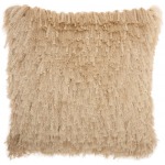 Beige Shag Pillow