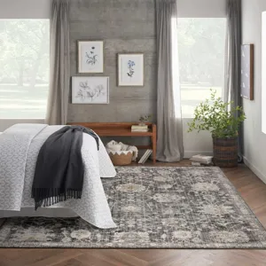 Oushak Home Charcoal Rug