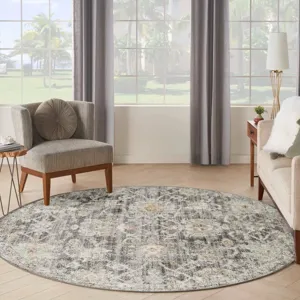 Oushak Home Charcoal Rug