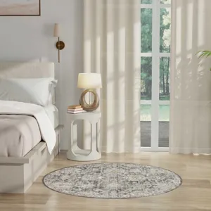 Oushak Home Charcoal Rug