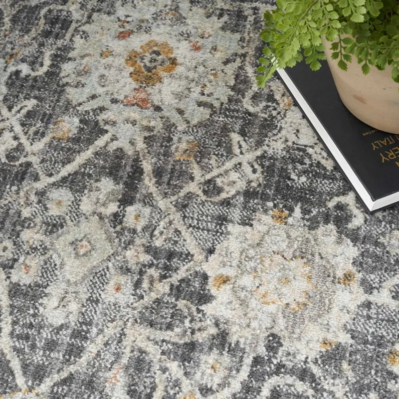 Oushak Home Charcoal Rug