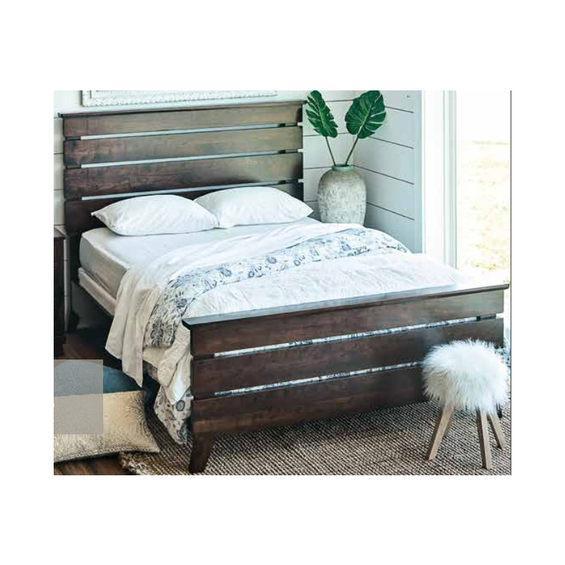Urbandale King Plank Bed 9132K+9133K+8432K by Oakwood Industries at