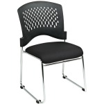 Visitors Chair with Ventilated Plastic Back and Chrome Base (2-Pack)