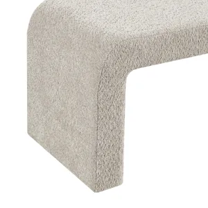 Steve Boucle Waterfall Bench - Beige