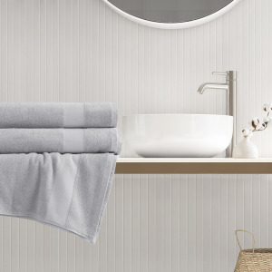 500GSM Plush 2pc XL Towel Set - Light Grey