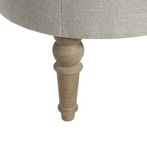 Clara Accent Ottoman - Linen