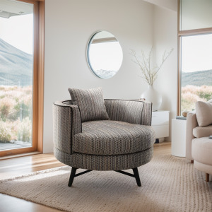 Harper Swivel Chair - Stripe/Multi