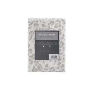 Printed Satin Luxury 2 PC Pillowcases - Taupe Leopard