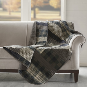Woolrich Winter Plains Quilted Throw - Taupe