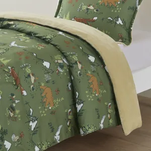 Mi Zone Kids Heath Forest Animals Plush Reversible Comforter Set