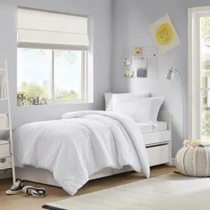 Super Listing Logan Striped Reversible Pintuck Pleated Duvet Set