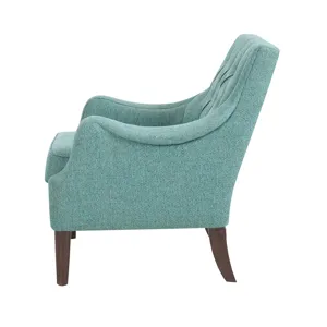 Qwen Button Tufted Accent Chair - Teal