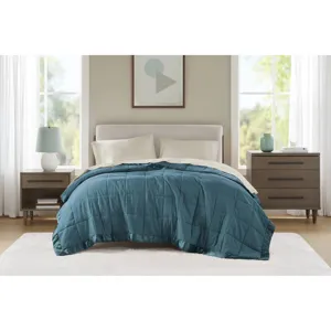 Madison Park Windom Lightweight Down Alternative Blanket with Satin Trim