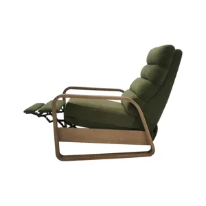 Jordan Wood framed push back Recliner - Green
