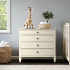 Victoria 4-drawer wood dresser (40\") - Antique Cream