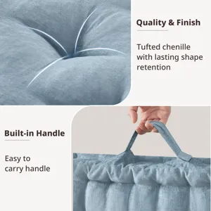 Intelligent Design Azza Poly Chenille Square Floor Pillow Cushion