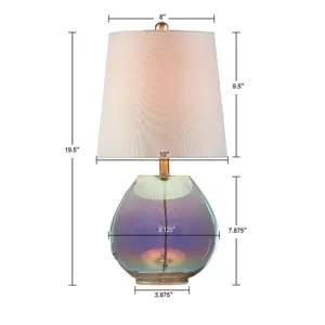Ranier Iridescent Glass Table Lamp - Iridescent