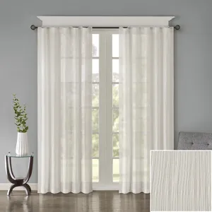 Madison Park Harper Solid Crushed Curtain Panel Pair
