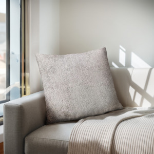 Ava Solid Square Pillow - Light Grey