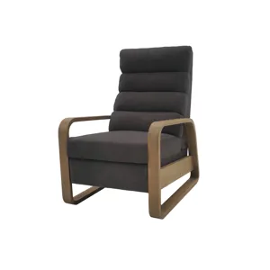 Jordan Wood framed push back Recliner - Grey