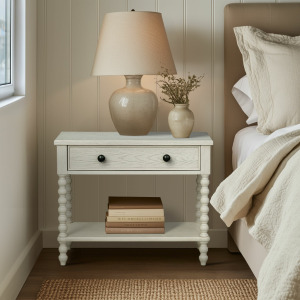 Beckett Large Nightstand - Antique Cream