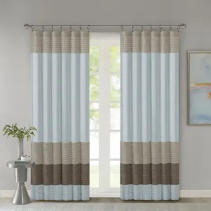 Amherst Polyoni Pintuck Curtain Panel - Blue