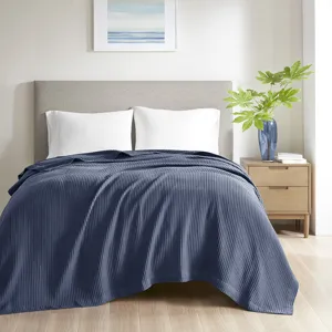 Madison Park Waffle Weave Cotton Blanket