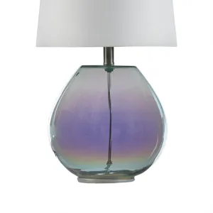 Ranier Iridescent Glass Table Lamp - Iridescent