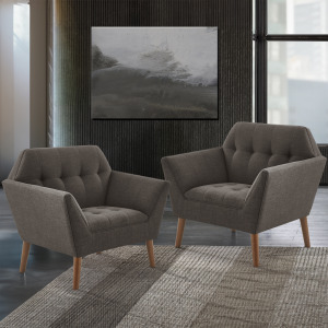 Newport Lounge Chair Set of 2 - Charcoal