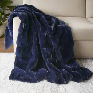 Madison Park Vivienne Faux Fur Throw