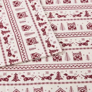 True North by Sleep Philosophy Cozy Cotton Flannel Printed Sheet Set
