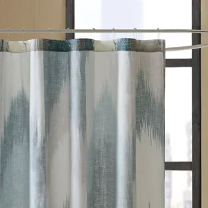 Alpine Cotton Printed Shower Curtain - Aqua