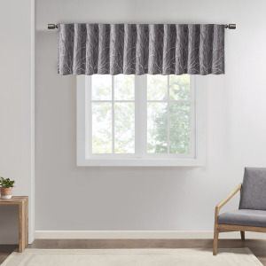 Madison Park Andora Faux Silk Embroidered Window Valance