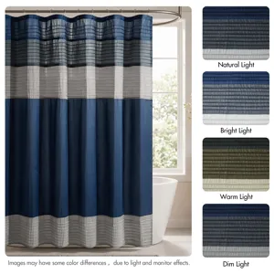 Madison Park Amherst Faux Silk Shower Curtain