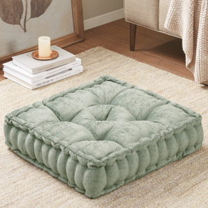 Intelligent Design Azza Poly Chenille Square Floor Pillow Cushion Compress Pack