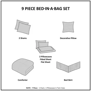 Madison Park Essentials Maible Comforter Set with Cotton Bed Sheets