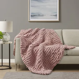 Madison Park Chenille Chunky Knit Throw