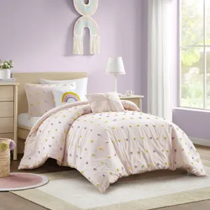 Urban Habitat Kids Callie Cotton Jacquard Pom Pom Comforter Set