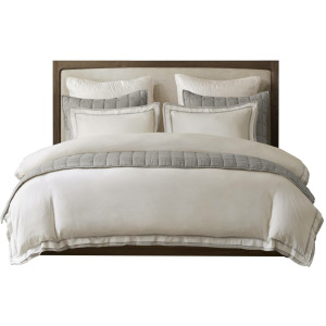 Harbor House Linen Blend Double Flange Duvet Cover Set