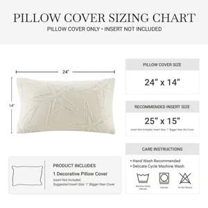 Harbor House Lily Starfish 1 Piece Cotton Pillow Cover - Linen