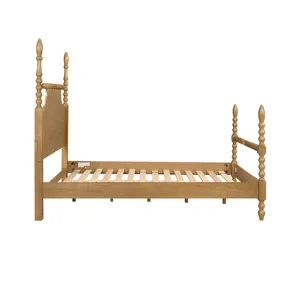 Beckett Queen Turned Wood Spindle Bed - Natural