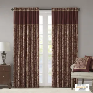 Madison Park Aubrey Jacquard Curtain Panel Pair
