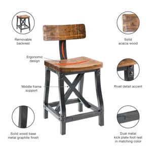 Lancaster Counter Stool with Back - Amber