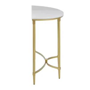 Bordeaux Console Table - White/Gold