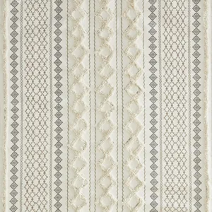 INK+IVY Imani Cotton Printed Shower Curtain with Chenille