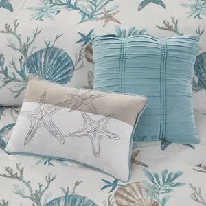 Madison Park Pebble Beach 6 Piece Cotton Sateen Duvet Cover Set