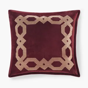 Clermont European Pillow Sham - Burgundy