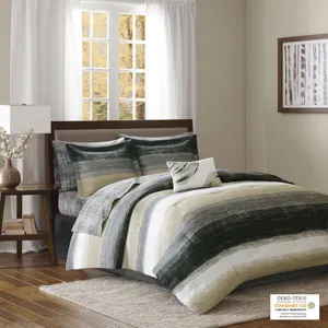 Madison Park Essentials Saben Comforter Set with Cotton Bed Sheets