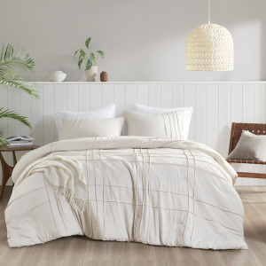 Comfort Spaces Walker Soft Washed Pleated Comforter Set